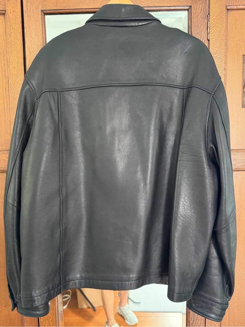 Murano XL Black Genuine Lambskin Leather Jacket 90s Y2K - Picture 2 of 14